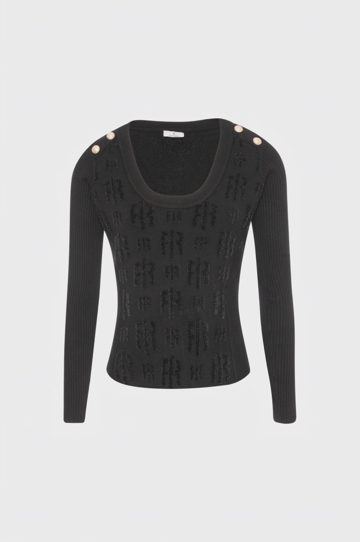 Maglia slim con monogram