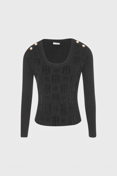 Maglia slim con monogram