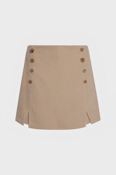 Gonna pantalone corta regular in velluto