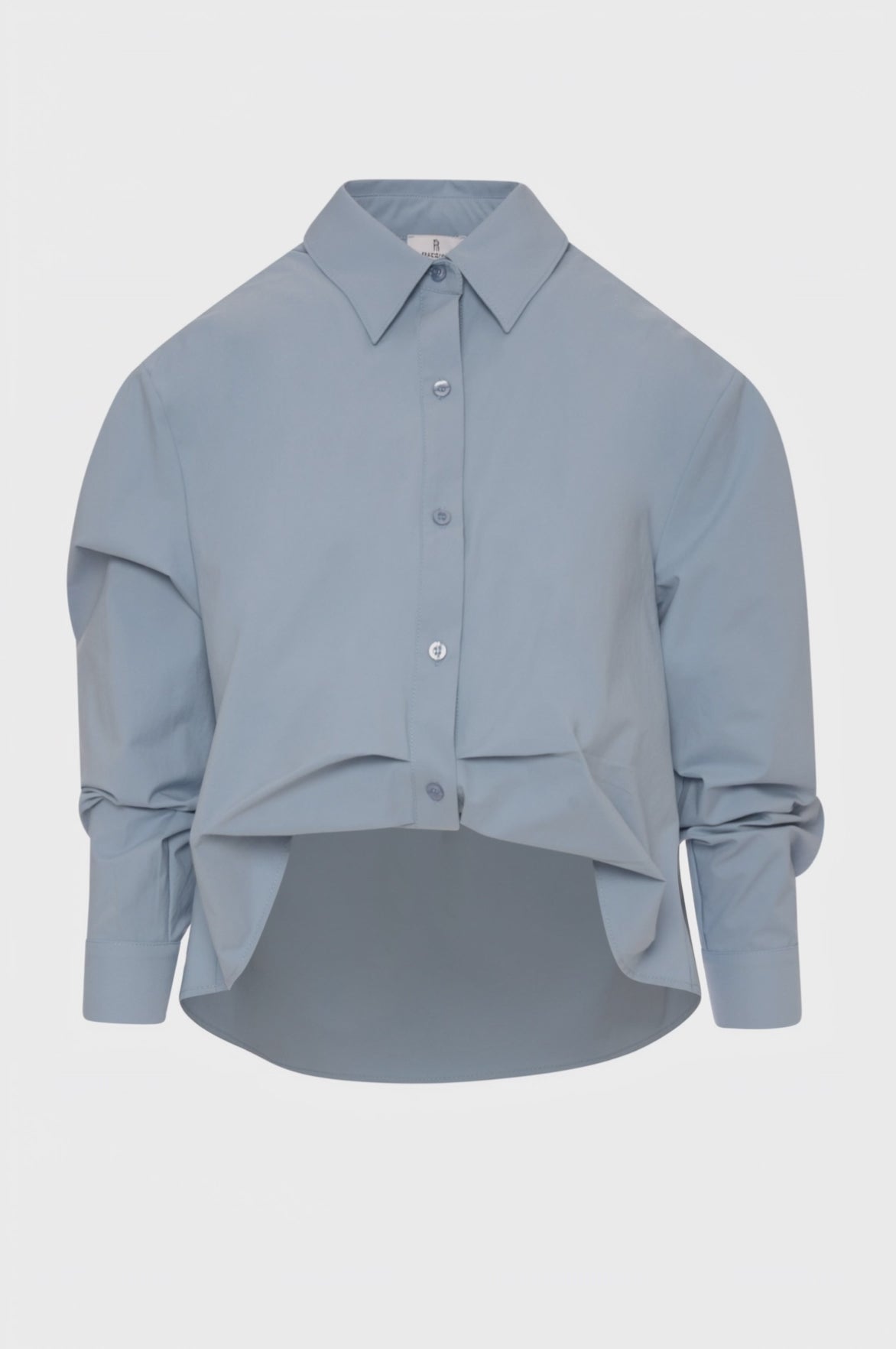 Camicia cropped con colletto classico
