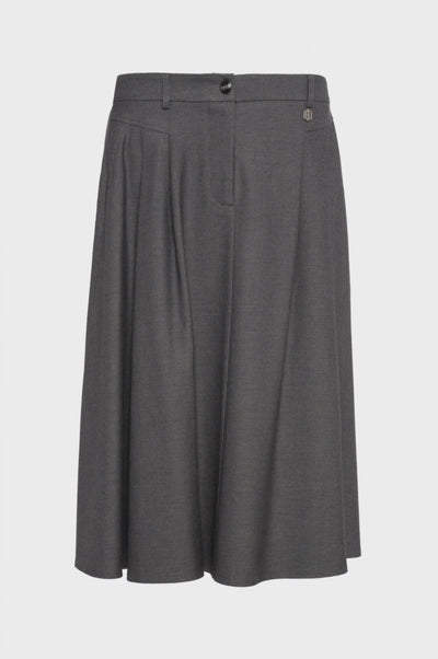 Gonna flare midi con vita alta
