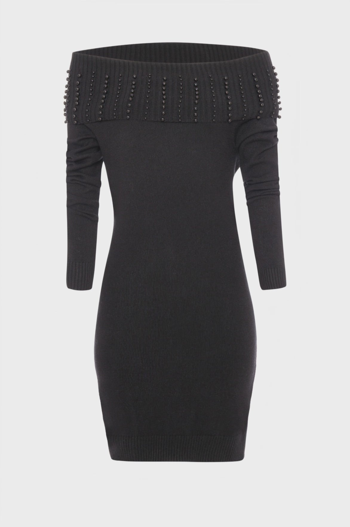 Abito slim mini in maglia