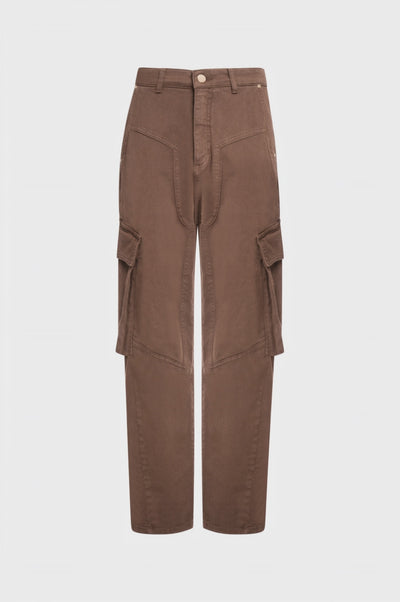 Pantalone carrot balloon fit in gabardina