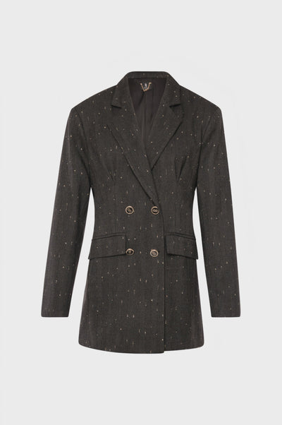 Blazer regular doppiopetto gessato