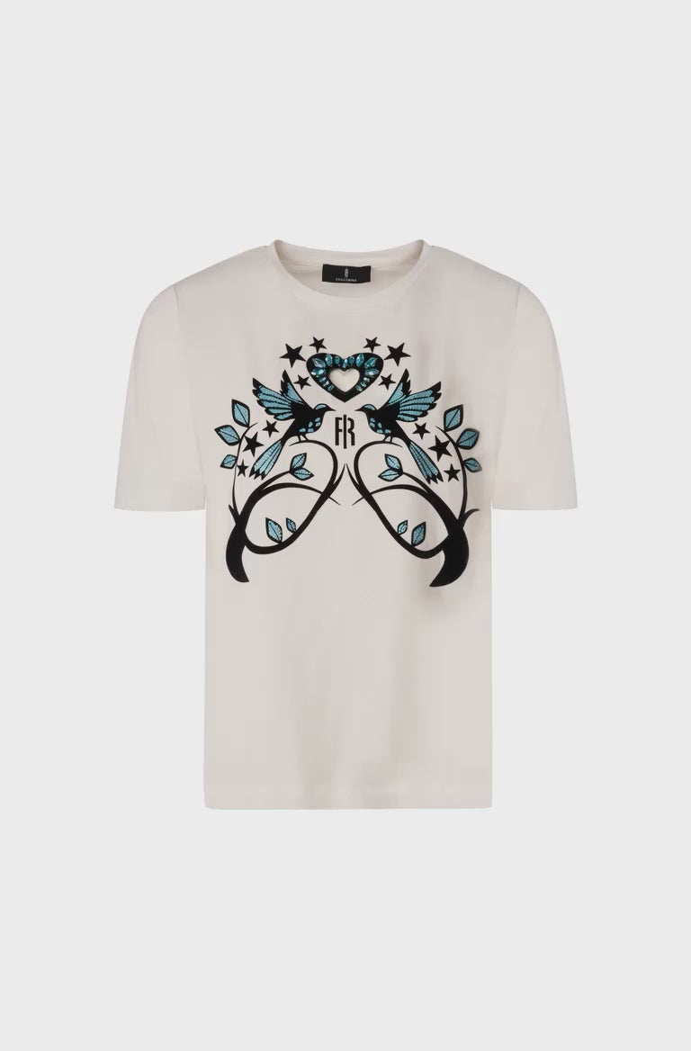 T-shirt regular in jersey di cotone stretch