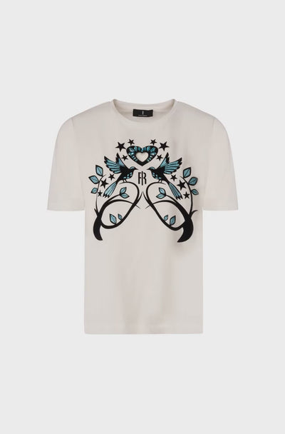 T-shirt regular in jersey di cotone stretch