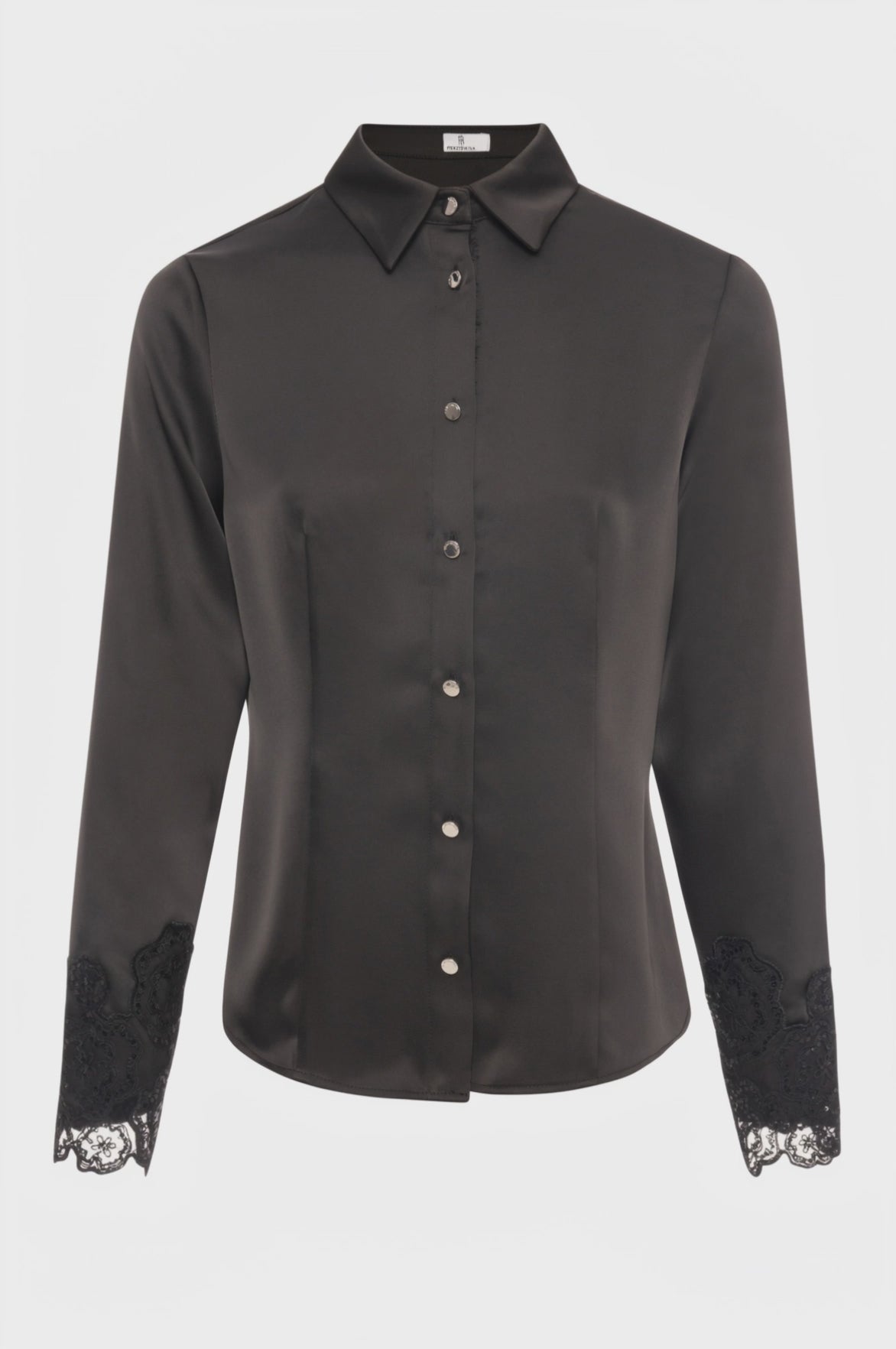 Camicia slim in raso