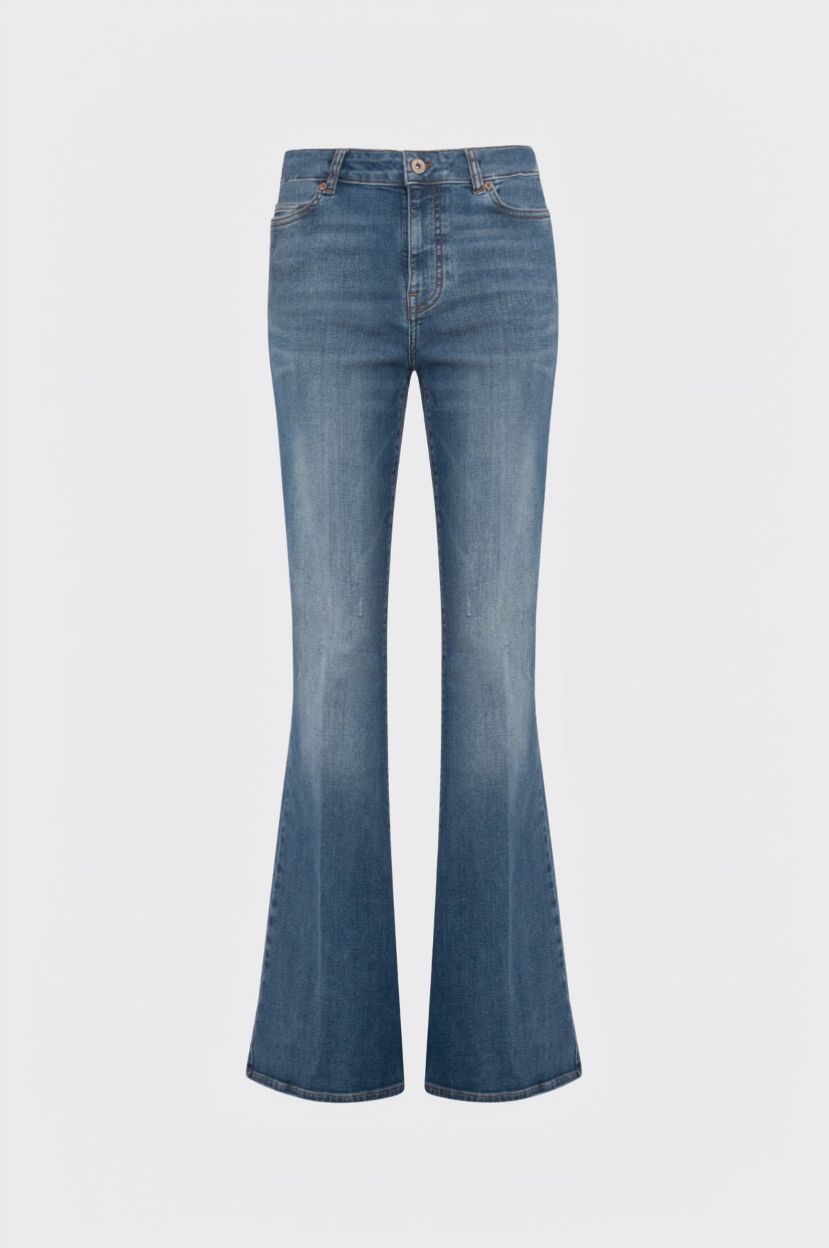 Jeans bootcut in denim con lavaggio medio