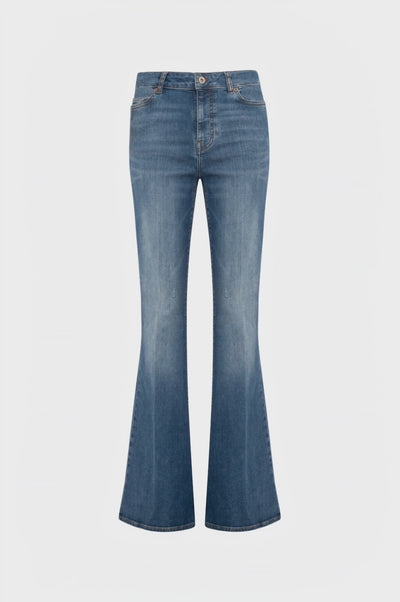 Jeans bootcut in denim con lavaggio medio