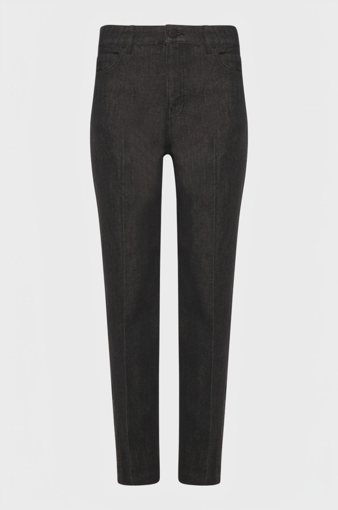 Jeans regular in denim nero con lavaggio rince