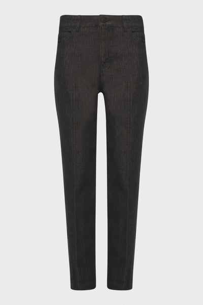 Jeans regular in denim nero con lavaggio rince
