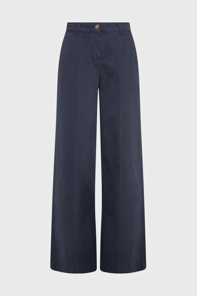 Pantalone wide leg modello chino in raso