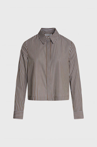 Camicia regular a righe in cotone