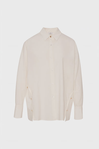 Camicia over con bottoni sul fondo
