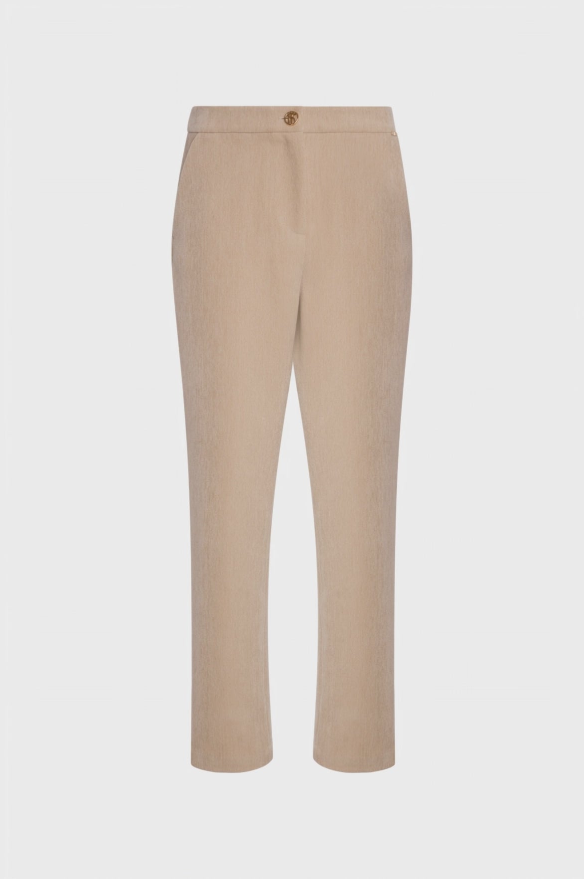 Pantalone regular modello chino in velluto