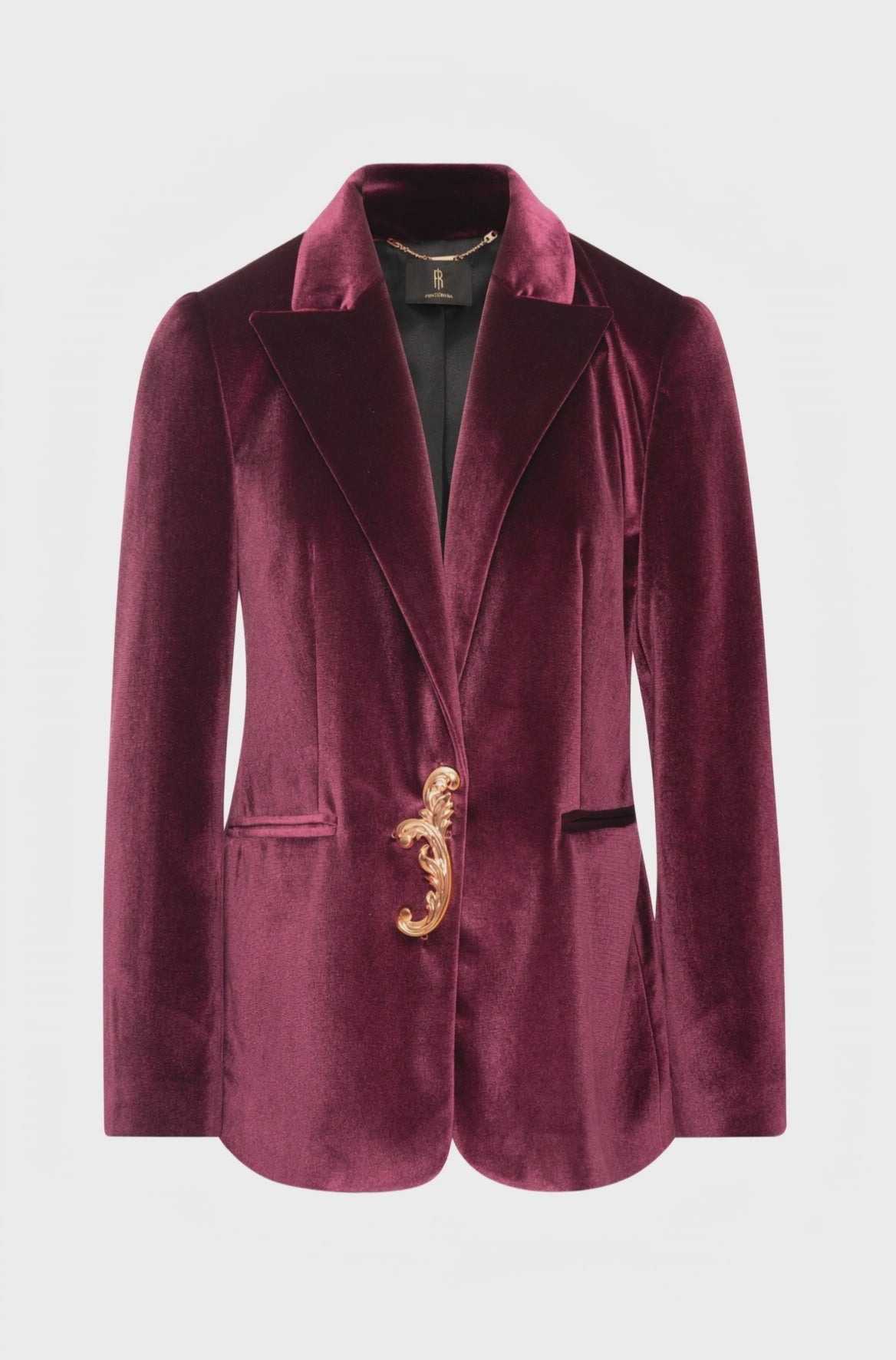 Blazer regular monopetto in velluto
