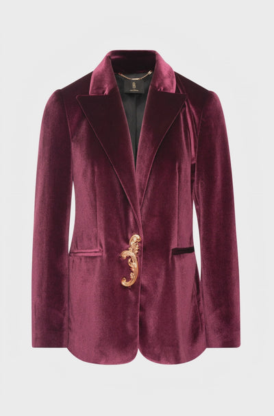 Blazer regular monopetto in velluto
