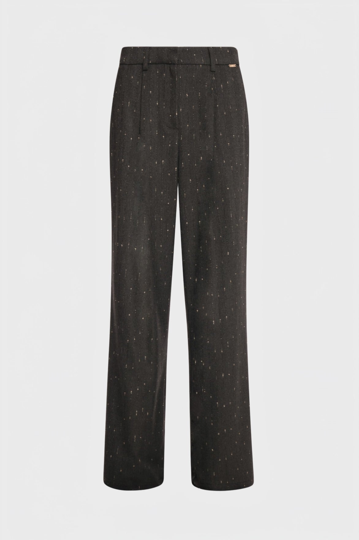 Pantalone wide a palazzo in tessuto gessato