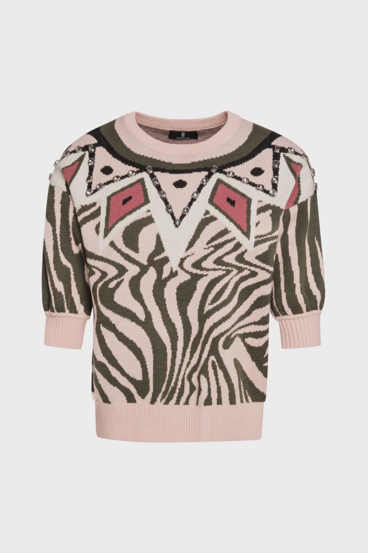 Maglia regular on jacquard animalier
