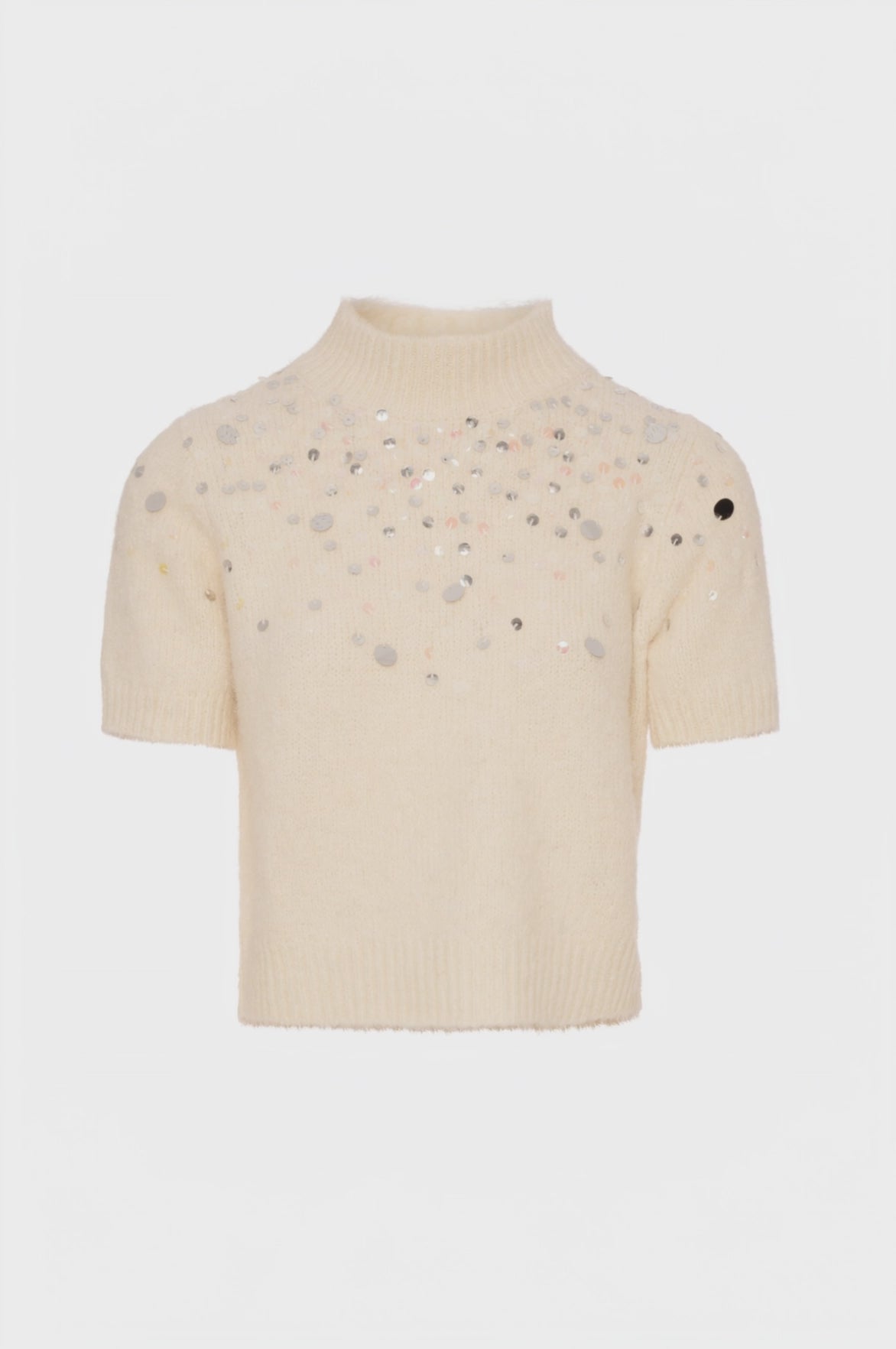 Maglia cropped con applicazioni luminose