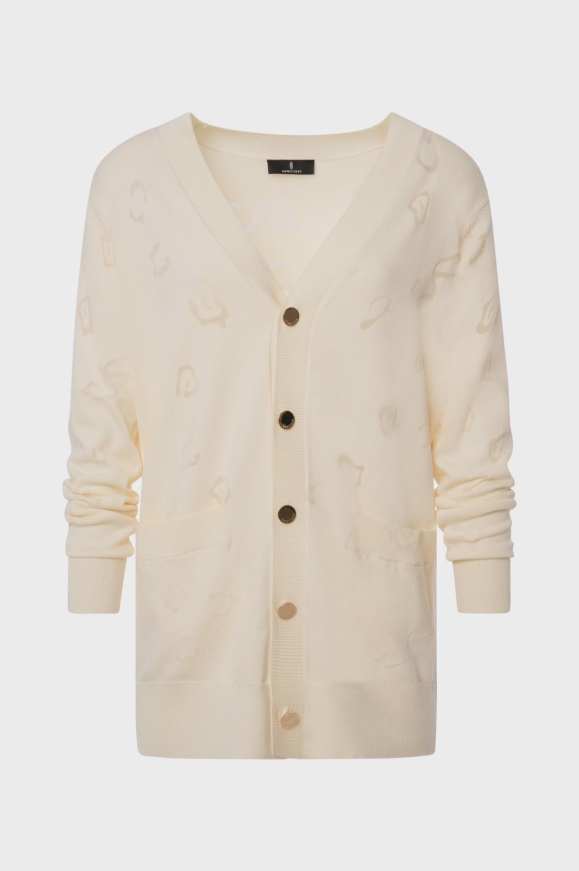 Cardigan regular in fantasia animalier