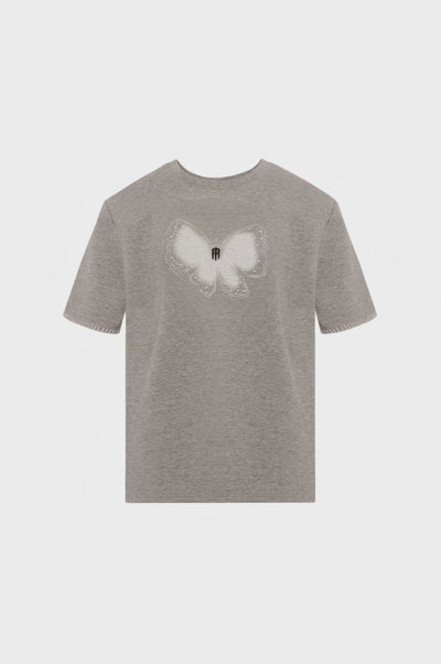 T-shirt linea dritta in jersey di cotone stretch