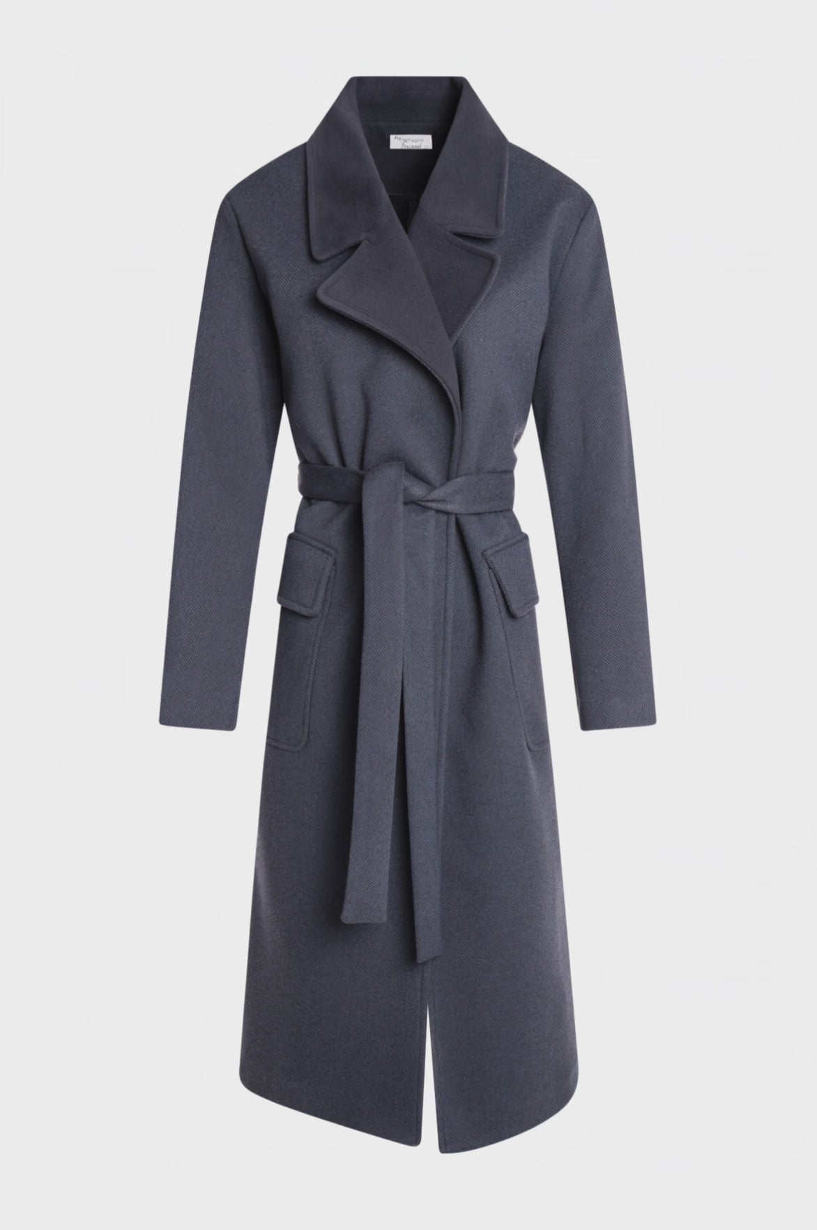 Cappotto regular lungo in panno