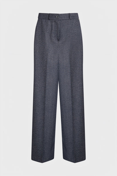 Pantalone wide a palazzo in tweed