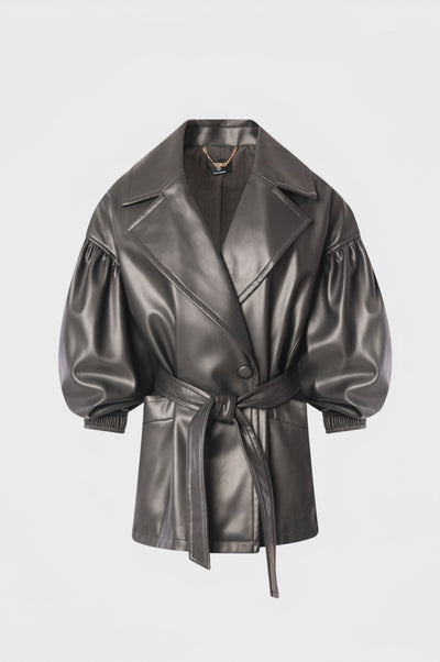 Giacca regular in finta pelle