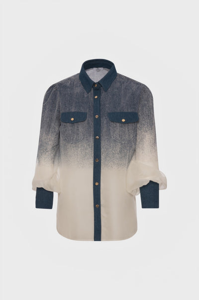 Camicia regular con effetto sfumato