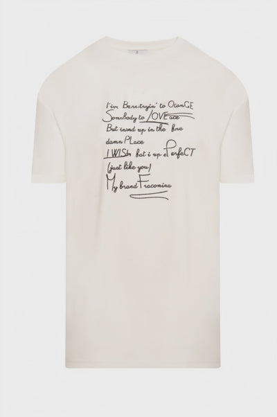 T-shirt regular in jersey di cotone stretch