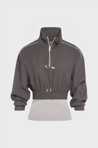 Felpa regular con collo alto