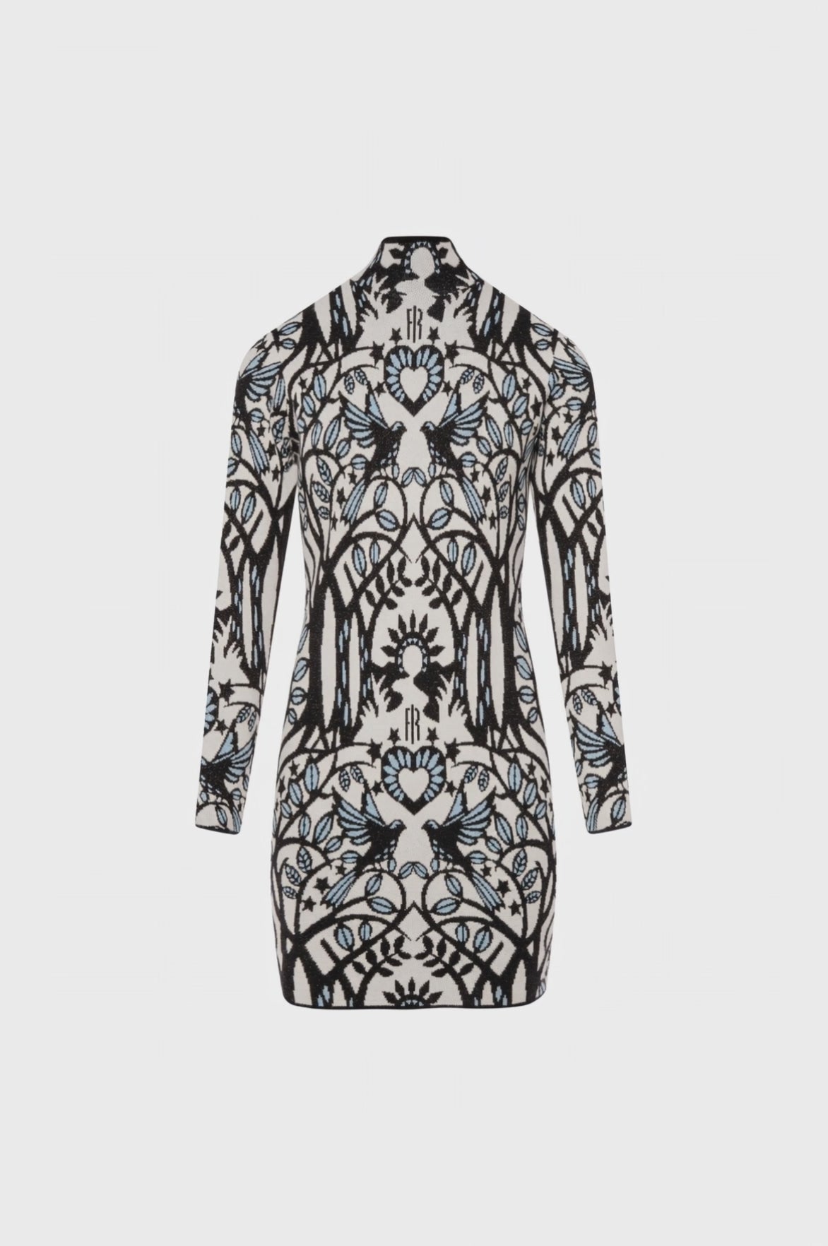 Abito slim mini in jacquard