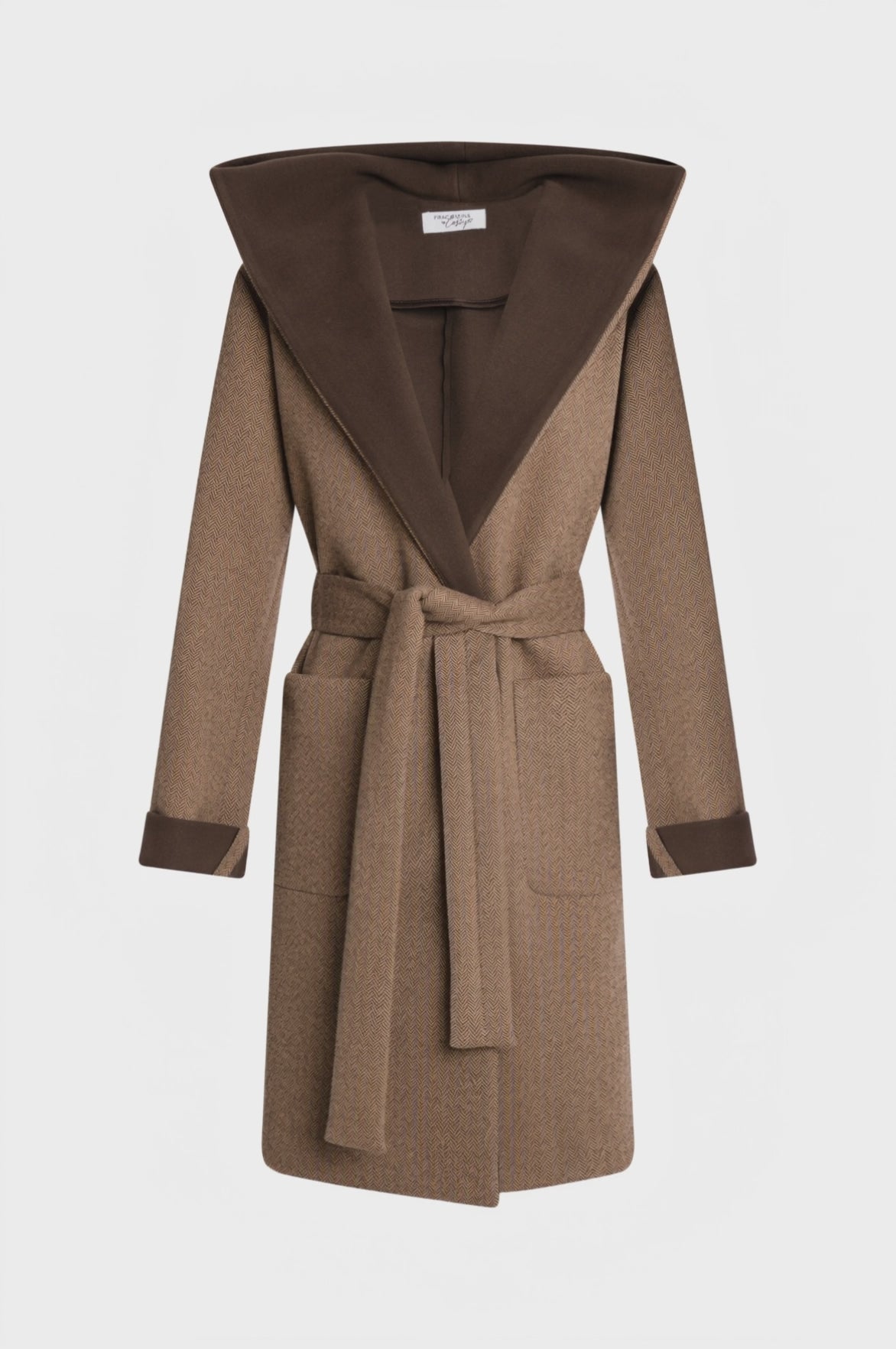 Cappotto regular lungo con cappuccio