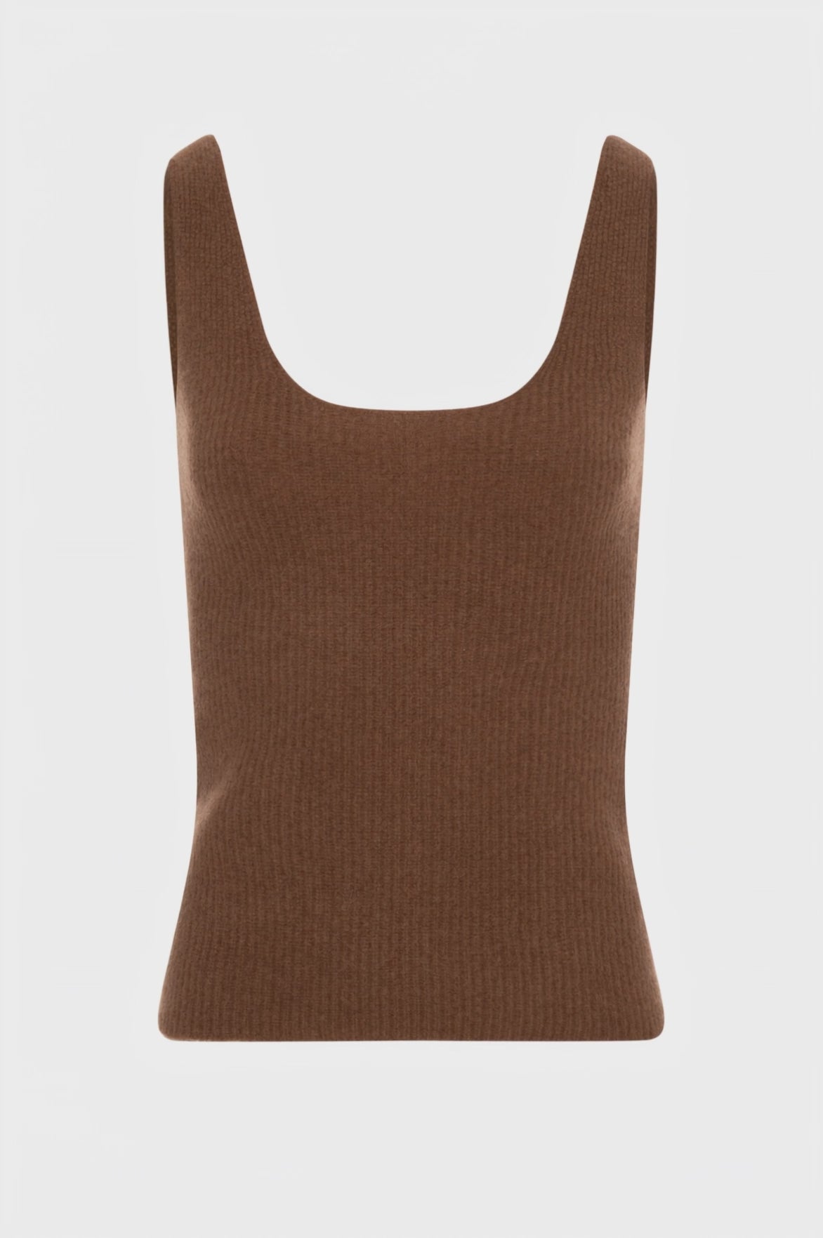 Top senza maniche in maglia di lana