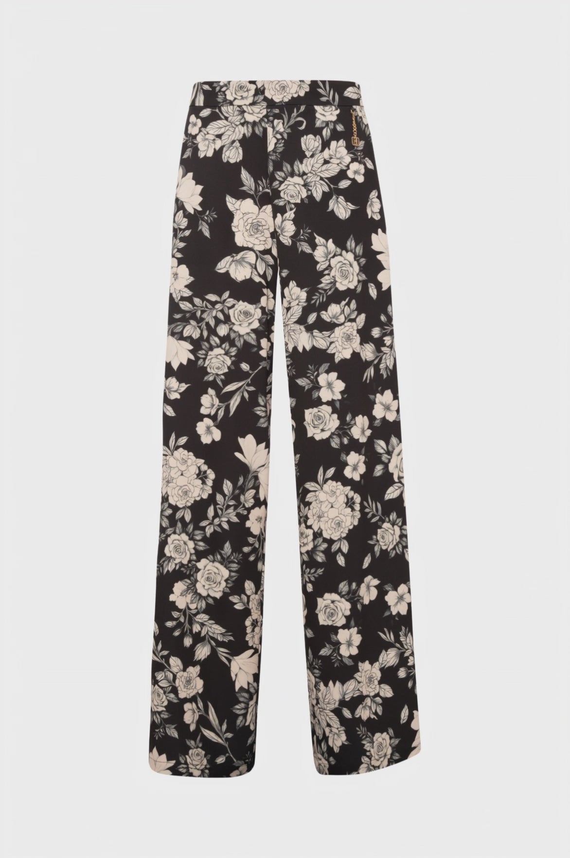 Pantalone wide a palazzo in fantasia floreale