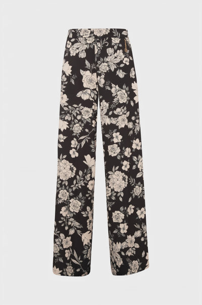 Pantalone wide a palazzo in fantasia floreale