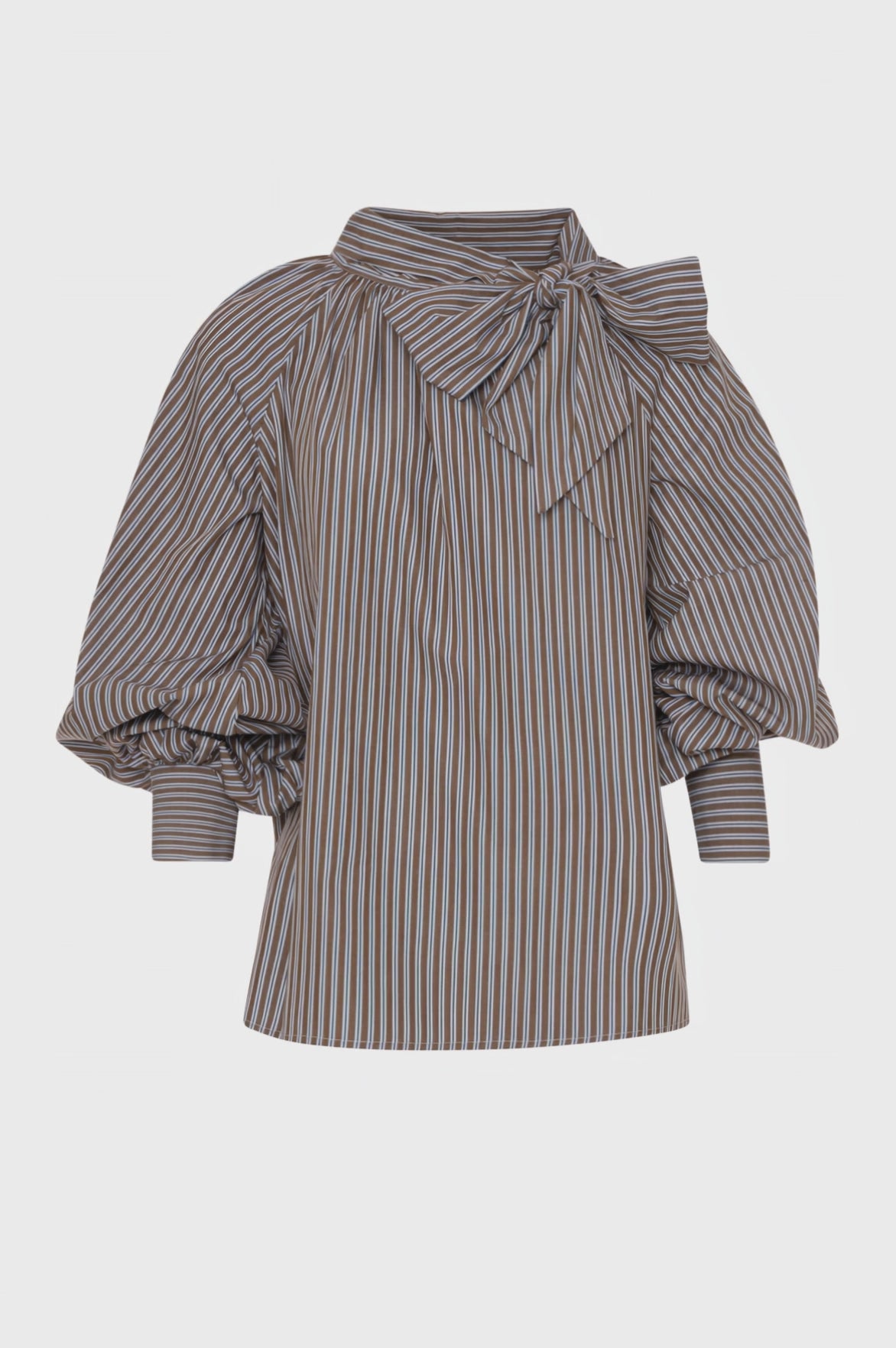 Blusa linea ad A in cotone a righe