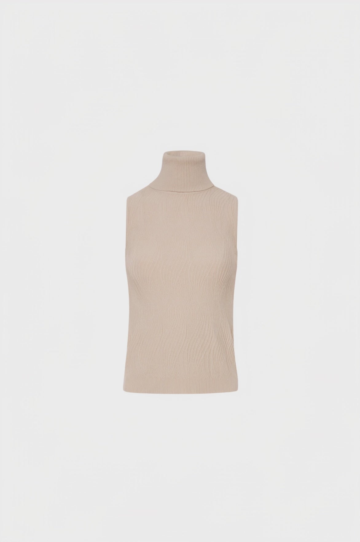 Maglia senza maniche con jacquard