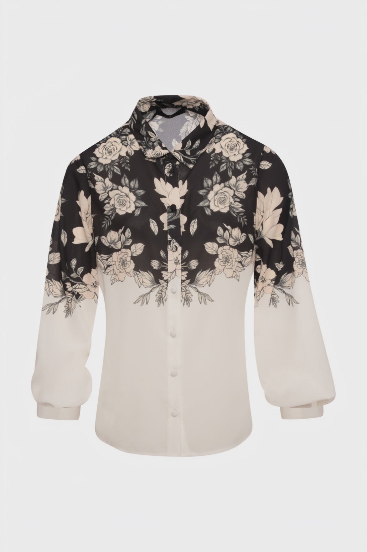Camicia regular in fantasia floreale