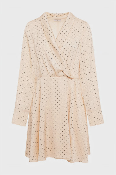 Abito regular mini in fantasia pois
