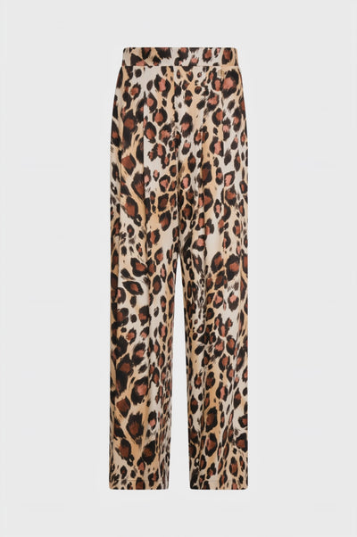 Pantalone wide a palazzo in fantasia animalier