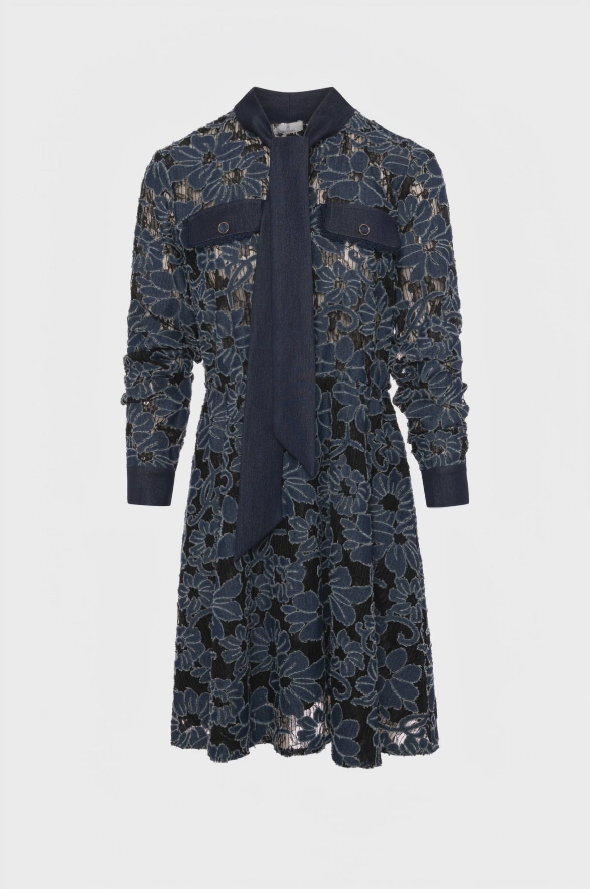 Abito regular mini in pizzo