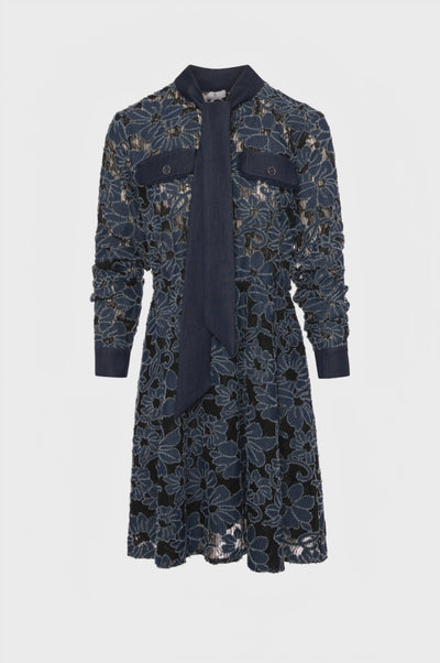 Abito regular mini in pizzo