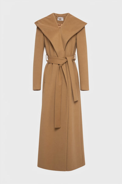 Cappotto regular lungo in panno