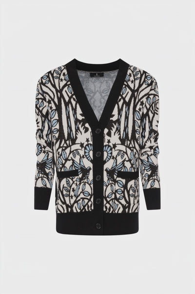 Cardigan regular in jacquard
