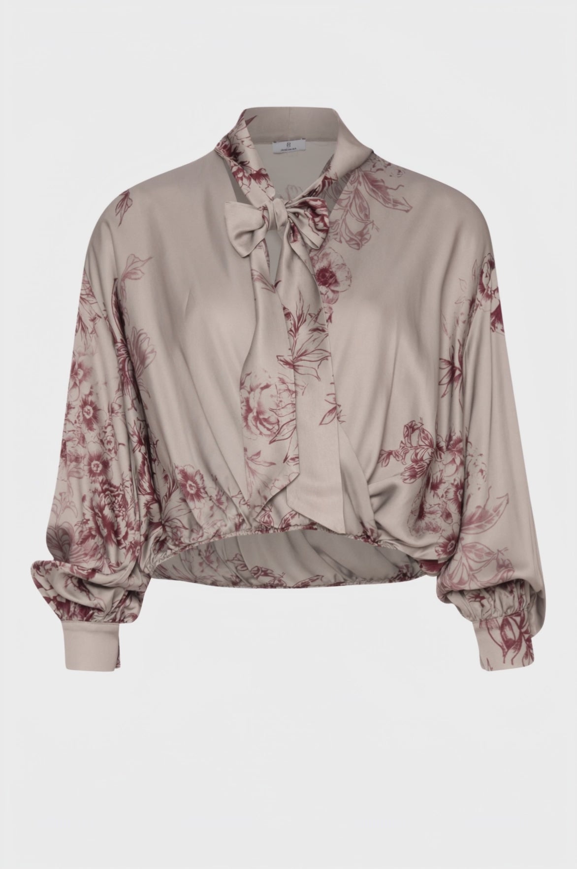 Blusa cropped in fantasia floreale