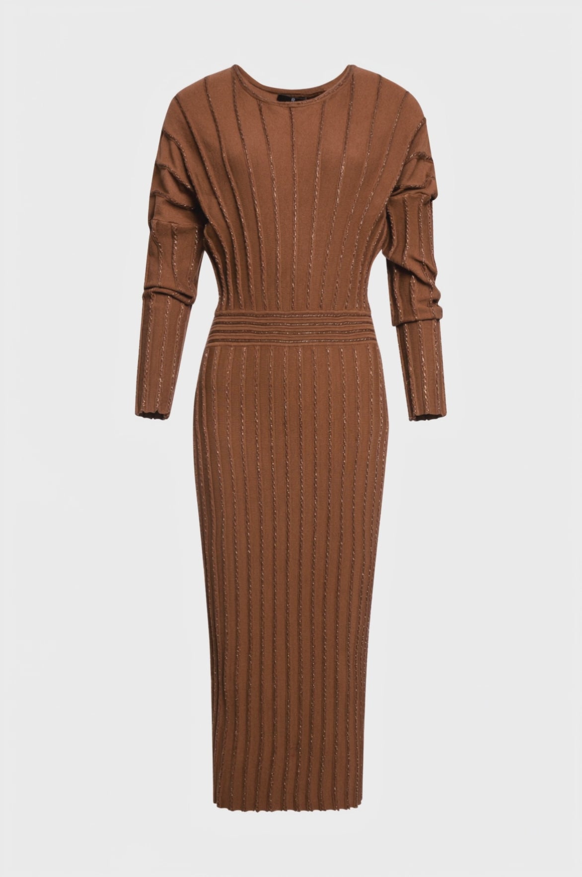 Abito regular midi in maglia con lurex