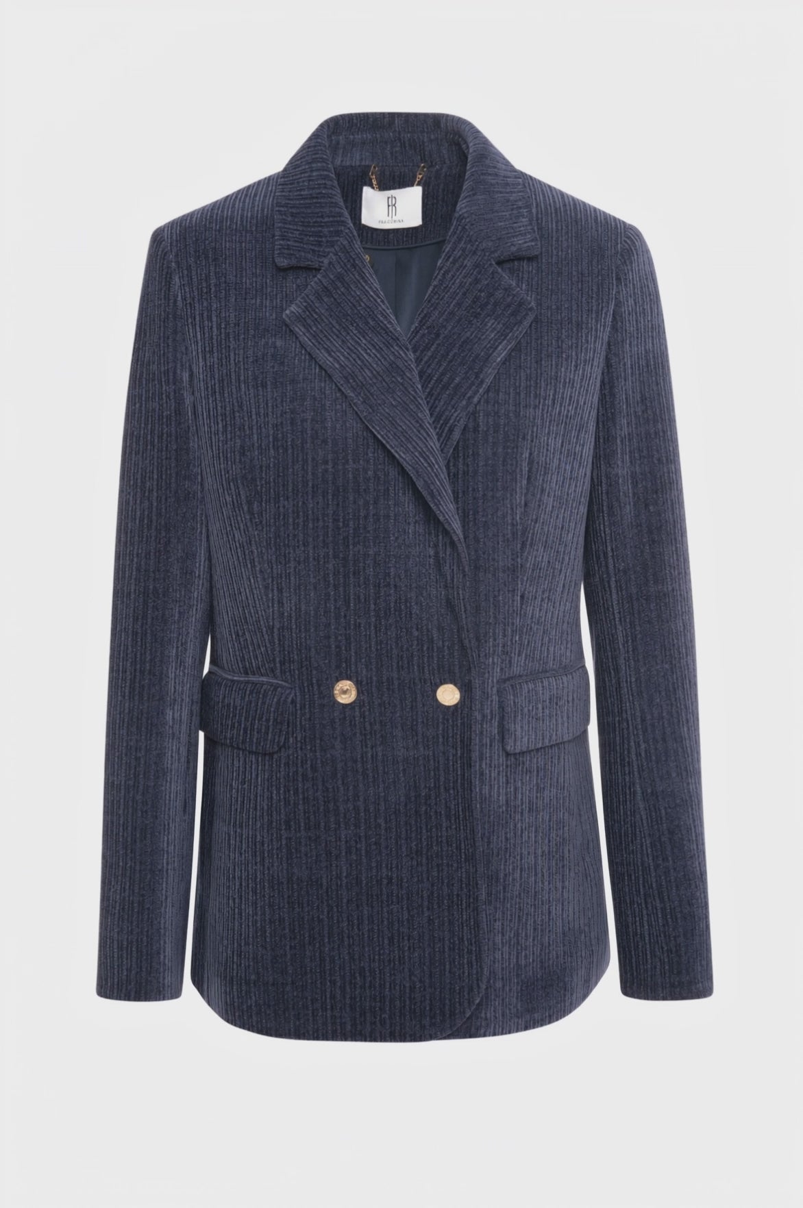 Blazer regular lungo monopetto in velluto