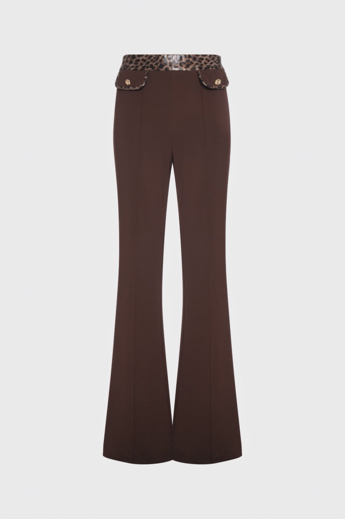 Pantalone bootcut con dettagli animalier